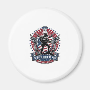 Patriotisk frihetsoperatör Siluett Militär inskrip Magnet