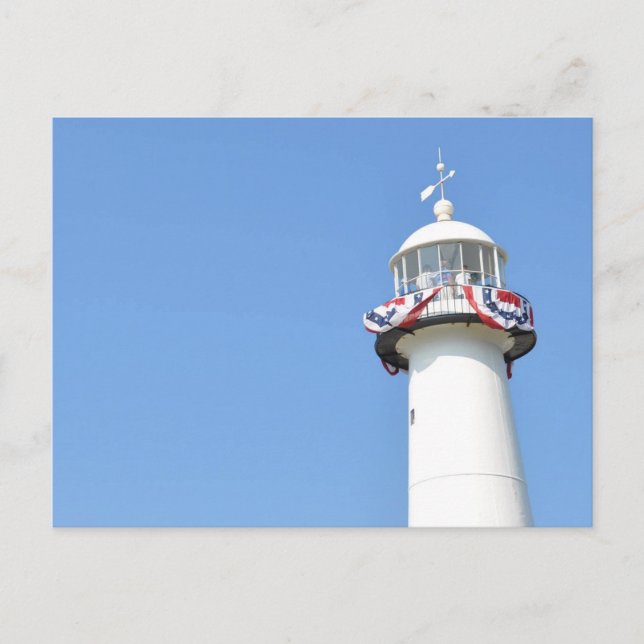 Patriotisk fyr postkort vykort (Framsida)
