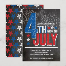 Patriotisk fyrverkeriFourth av den Juli Inbjudningar
