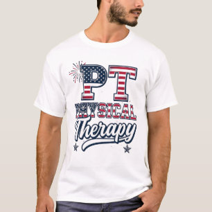 Patriotisk Fysioterapi Vintage PT T-Shirt Design
