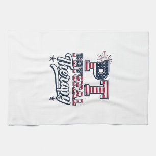 Patriotisk Fysioterapi Vintage PT T-Shirt Design Kökshandduk
