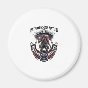 Patriotisk Galen Landsväg 1776 Krigare Zombie Apok Magnet