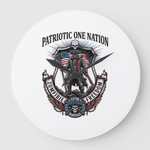 Patriotisk Galen Landsväg 1776 Krigare Zombie Apok Stor Klocka