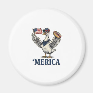 Patriotisk gås 'Merica korv vintage skjorta Desi Magnet