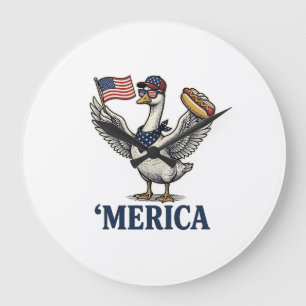 Patriotisk gås 'Merica korv vintage skjorta Desi Stor Klocka