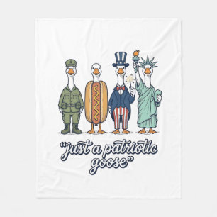 Patriotisk Gås Uppställning Vintage Vector Tröja_1 Fleecefilt