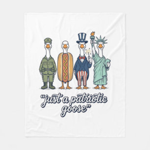Patriotisk Gås Uppställning Vintage Vector Tröja_1 Fleecefilt