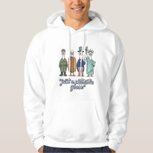 Patriotisk Gås Uppställning Vintage Vector Tröja_1 Hoodie