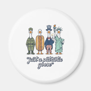 Patriotisk Gås Uppställning Vintage Vector Tröja_1 Magnet