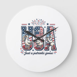 Patriotisk gås USA Vintage fjärde juli skjorta ( Stor Klocka