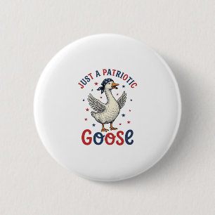 Patriotisk gås vintage fjärde juli t-shirt design knapp