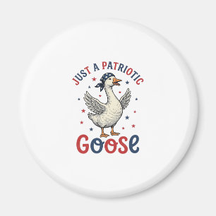 Patriotisk gås vintage fjärde juli t-shirt design magnet