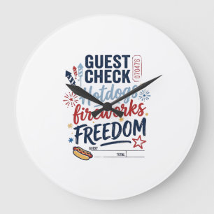 Patriotisk Gästräkning Hotdogs Fyrverkerier Frihet Stor Klocka