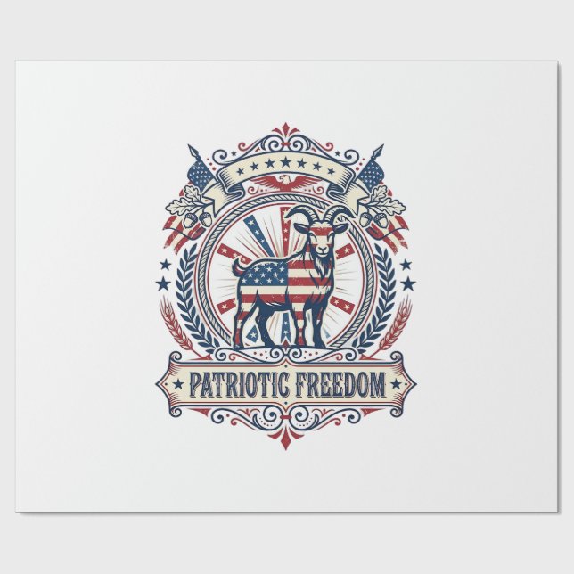 Patriotisk getgård vektor grafisk t-shirt_1 presentpapper (Platt)