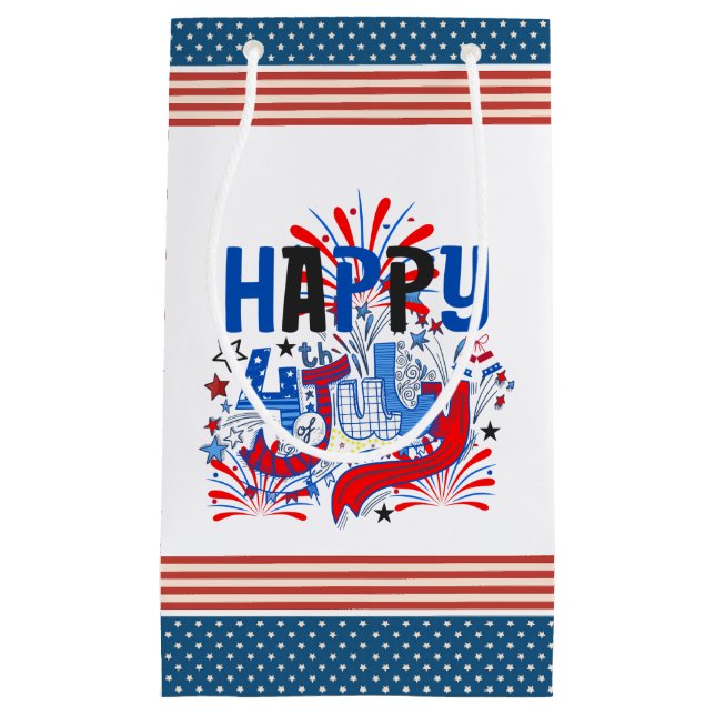 Patriotisk Glad 4:e Juli Firande Design (Framsidan)