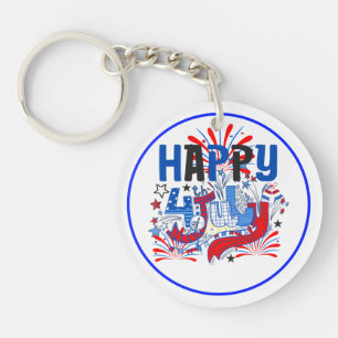 Patriotisk Glad 4:e Juli Firande Design