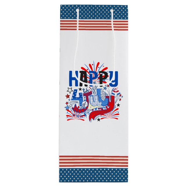 Patriotisk Glad 4:e Juli Firande Design (Framsidan)