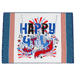 Patriotisk Glad 4:e Juli Firande Design