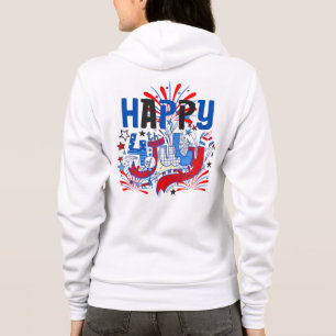 Patriotisk Glad 4:e Juli Firande Design T Shirt