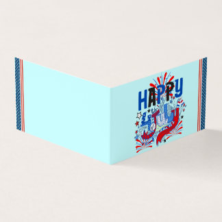 Patriotisk Glad 4:e Juli Firande Design Visitkort