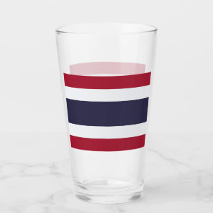 Patriotisk glas kopp med Thailand flagga