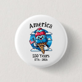 Patriotisk Glass 250 År Knapp