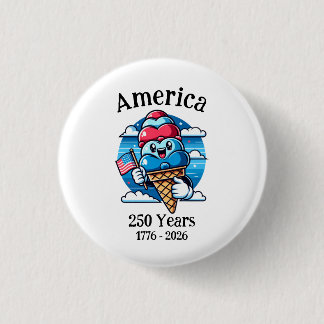 Patriotisk Glass 250 År Knapp