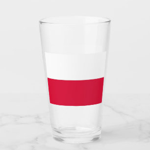 Patriotisk glass kopp med flagga av Polen