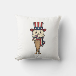 Patriotisk glasskägla Vintage gravyrdesign_ Kudde