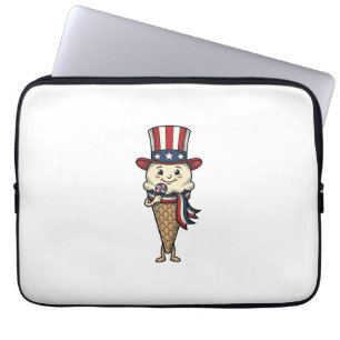 Patriotisk glasskägla Vintage gravyrdesign_ Laptop Fodral