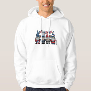 Patriotisk Gnom Sjuksköterska Vektor Vintage Gravy Hoodie