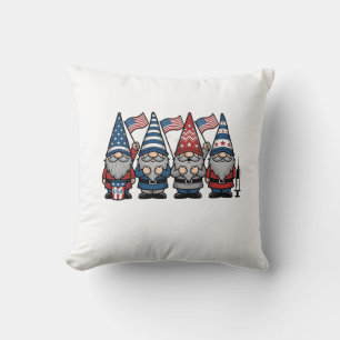 Patriotisk Gnom Sjuksköterska Vektor Vintage Gravy Kudde