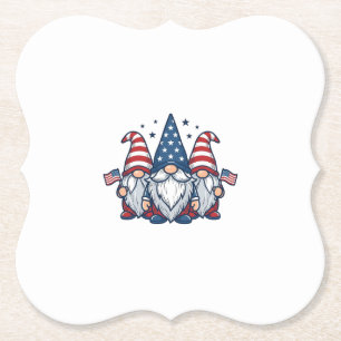 Patriotisk Gnom Trio Vintage Vektor Design_1 Underlägg Papper