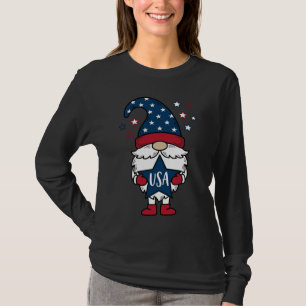 Patriotisk Gnome USA Stjärn Vektor Tröja Design_1