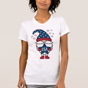 Patriotisk Gnome USA Stjärn Vektor Tröja Design_1