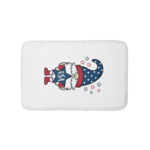 Patriotisk Gnome USA Stjärn Vektor Tröja Design_1 Badrumsmatta