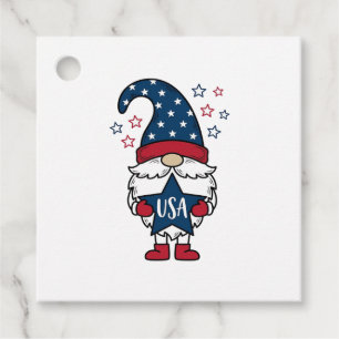 Patriotisk Gnome USA Stjärn Vektor Tröja Design_1 Gåvor Etiketter