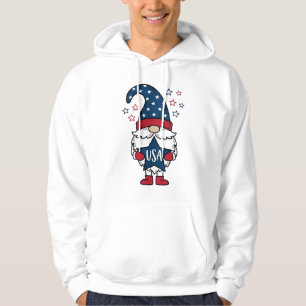Patriotisk Gnome USA Stjärn Vektor Tröja Design_1 Hoodie