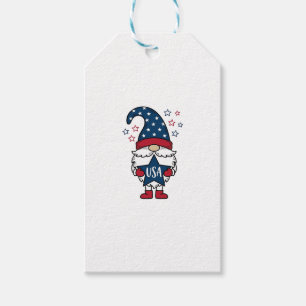 Patriotisk Gnome USA Stjärn Vektor Tröja Design_1 Presentetikett