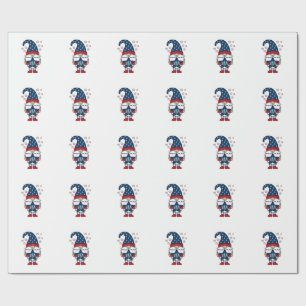 Patriotisk Gnome USA Stjärn Vektor Tröja Design_1 Presentpapper