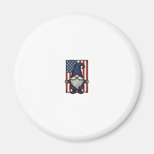 Patriotisk Gnome Vintage Flagga Tröja Design_1 Magnet