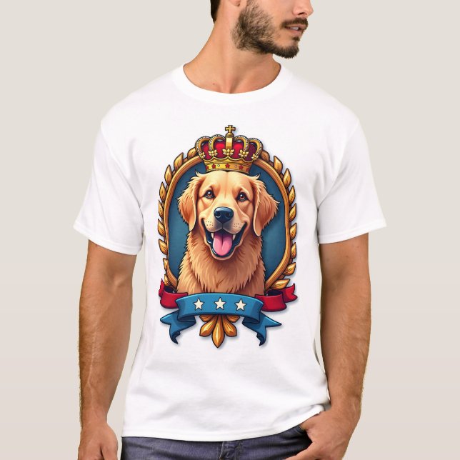 Patriotisk Golden Retriever Grand Crest Tröja (Framsida)