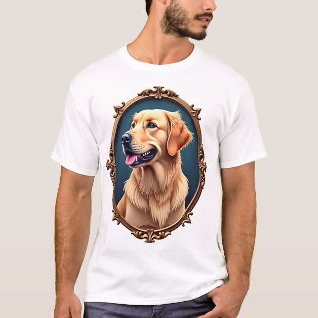 Patriotisk Golden Retriever Oval Cameo Tröja 2 (Framsida)