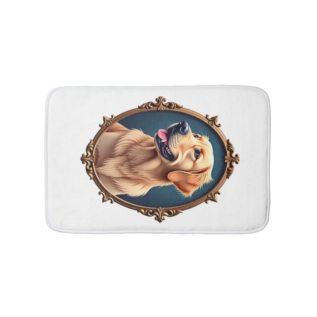 Patriotisk Golden Retriever Oval Cameo Tröja 2 Badrumsmatta (Framsidan)