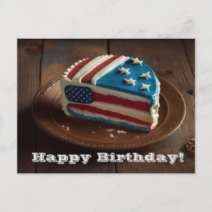 Patriotisk Grattis på födelsedagen Vykort