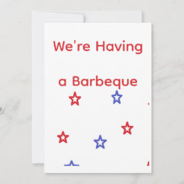 Patriotisk Grillinbjudan Inbjudningar