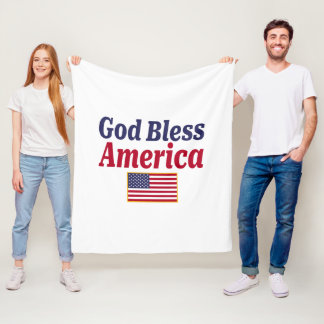 Patriotisk Gud välsigne Amerika Fleecefilt