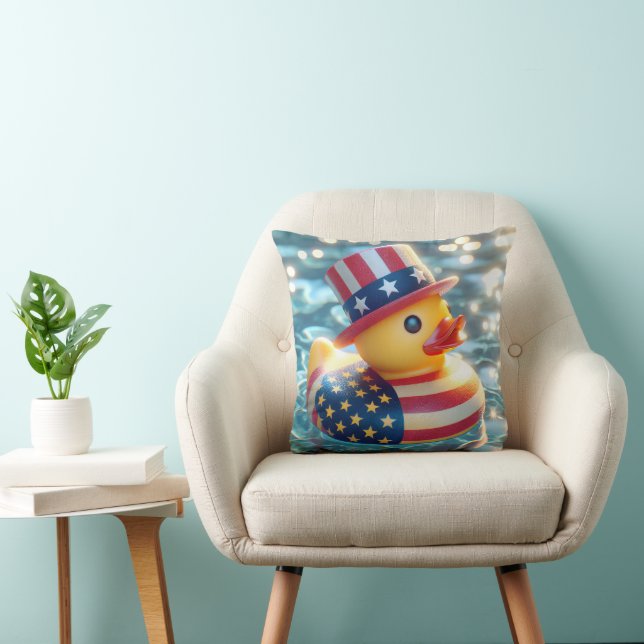 Patriotisk gul gummianka kudde (Stol)