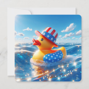 Patriotisk gul gummiankdans inbjudningar