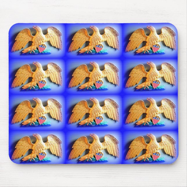 patriotisk guld örles mousepad musmatta (Framsidan)